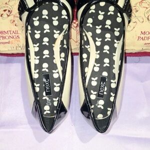 Next Women's Black and Cream Loafers